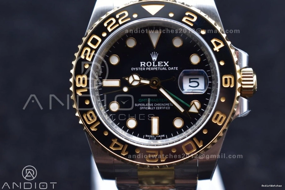 Versatile 1:1 II VR Clean 871 Best Two Edition 904L YG GMT-Master Steel Tone 116713 SS 0915